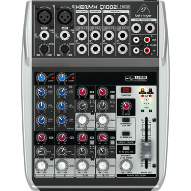 Mezcladora Behringer 10 Canales 2xlr, Q1002usb